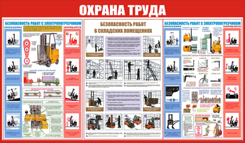 С130 Охрана труда при работе на складе (1200х700мм, пластик 2мм) - Стенды - Охрана труда на складе - ohrana.inoy.org